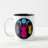 Tasse 2 Couleurs Déesse de la triple spirale (Gauche)