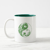 Tasse 2 Couleurs Défilement Yin & Yang (vert) (Gauche)