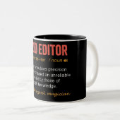 Tasse 2 Couleurs Définition amusante de l'Éditeur vidéo (Devant droit)