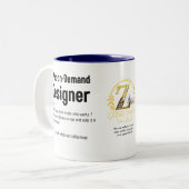 Tasse 2 Couleurs Définition amusante du dictionnaire d'impression à (Devant gauche)