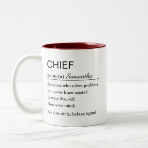 Tasse 2 Couleurs Définition de chef personnalisée