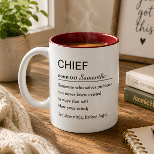 Tasse 2 Couleurs Définition de chef personnalisée