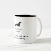 Tasse 2 Couleurs Définition de Dachshund (Devant droit)