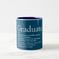 Définition de diplômé Moderne Amusant Bleu