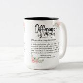 Tasse 2 Couleurs Définition de Faiseur de Différence Appréciation p (Devant droit)