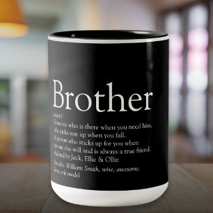 Tasse 2 Couleurs Définition de frère Moderne Amusant