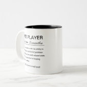 Tasse 2 Couleurs Définition de joueur de basse (Devant gauche)