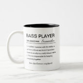 Tasse 2 Couleurs Définition de joueur de basse (Gauche)