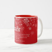 Tasse 2 Couleurs Définition de la meilleure soeur du monde de Noël (Devant droit)