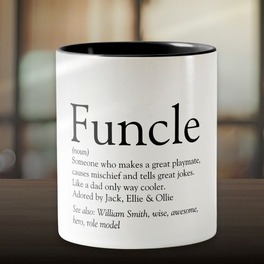 Tasse 2 Couleurs Définition de la phrase Funny Uncle Funcle