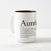 Tasse 2 Couleurs Définition de la tante préférée (Devant gauche)