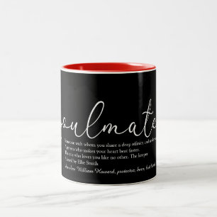 Tasse 2 Couleurs Définition de l'amour de l'âme sœur par écriture