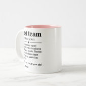 Tasse 2 Couleurs Définition de l'équipe (Devant gauche)