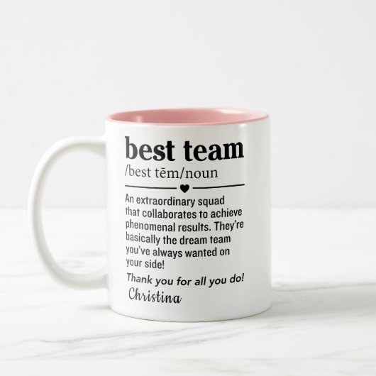 Tasse 2 Couleurs Définition de l'équipe (Gauche)