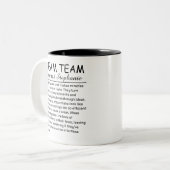 Tasse 2 Couleurs Définition de l'équipe de rêve (Devant gauche)