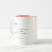 Tasse 2 Couleurs Définition de maman (Devant gauche)