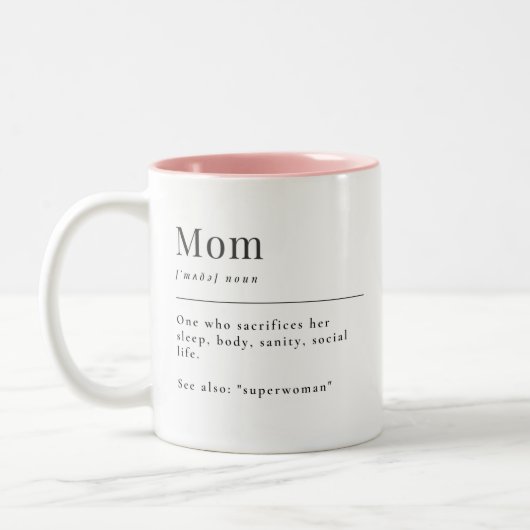 Tasse 2 Couleurs Définition de maman (Gauche)