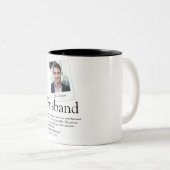 Tasse 2 Couleurs Définition de mari moderne amusant Photo (Devant droit)