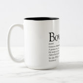 Tasse 2 Couleurs Définition de petit ami personnalisée Cool Fun (Gauche)