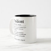 Tasse 2 Couleurs Définition de Président Drôle (Devant gauche)