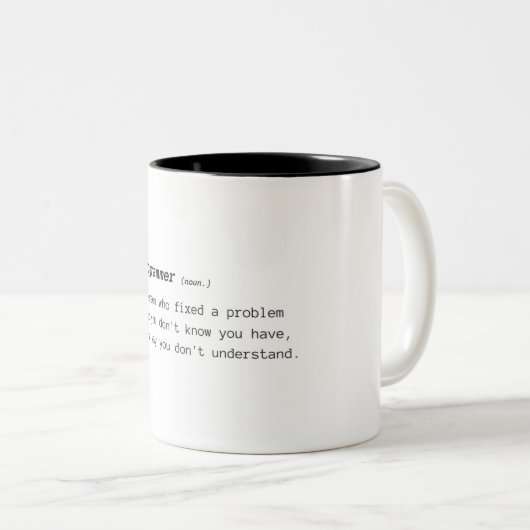 Tasse 2 Couleurs Définition de programmeur (Devant droit)