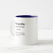 Tasse 2 Couleurs définition de psychopathes amusants (Devant gauche)