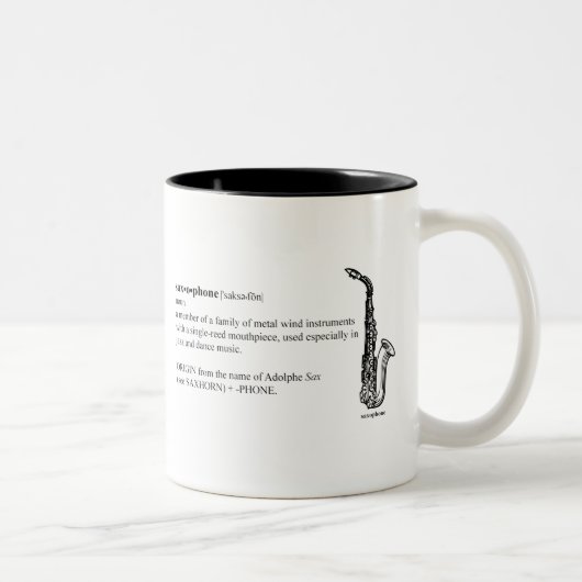 Tasse 2 Couleurs Définition de saxophone (Droit)