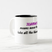 Tasse 2 Couleurs Définition de travail d'équipe (Devant gauche)