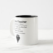 Tasse 2 Couleurs Définition d'enseignant barbu drôle (Devant gauche)