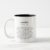Tasse 2 Couleurs Définition des mots de cawfee (Gauche)