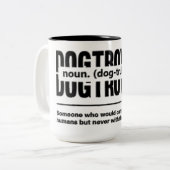 Tasse 2 Couleurs Définition drôle de Dogtrovert (Devant gauche)