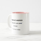 Tasse 2 Couleurs définition drôle de femme enceinte (Devant gauche)