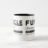 Tasse 2 Couleurs Définition drôle de Funcle - comme un papa juste (Centre)