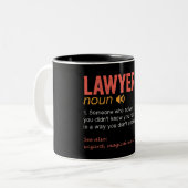 Tasse 2 Couleurs Définition drôle de l'avocat (Devant gauche)