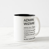 Tasse 2 Couleurs Définition drôle de sorcier d'administration perso (Devant droit)