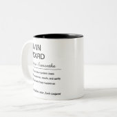 Tasse 2 Couleurs Définition drôle de sorcier d'administration perso (Devant gauche)