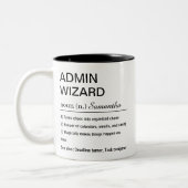 Tasse 2 Couleurs Définition drôle de sorcier d'administration perso (Gauche)