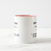 Tasse 2 Couleurs définition du féminisme (Centre)