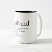 Tasse 2 Couleurs Définition du mari dire Cool moderne (Devant droit)