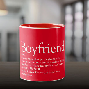 Tasse 2 Couleurs Définition du meilleur petit ami du monde rouge