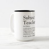 Tasse 2 Couleurs Définition d'un professeur favori drôle moderne (Devant gauche)