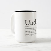 Tasse 2 Couleurs Définition moderne de l'oncle préféré (Devant gauche)