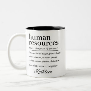 Tasse 2 Couleurs Définition personnalisée des ressources humaines F