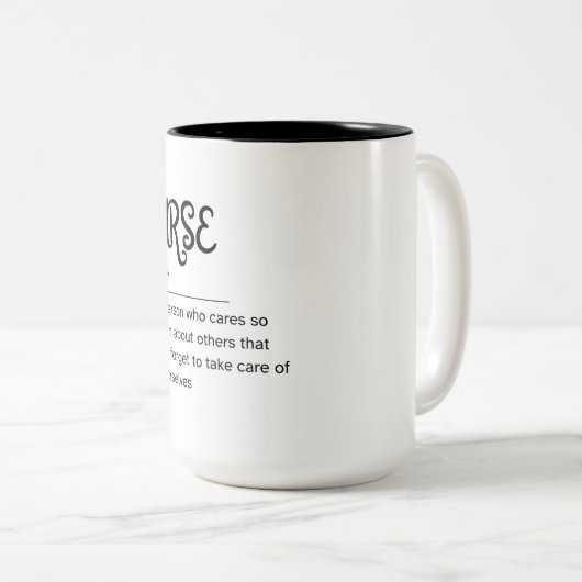 Tasse 2 Couleurs Définition sur une infirmière Partie 1 (Devant droit)