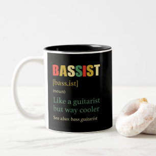 Tasse 2 Couleurs Définition vintage Baid Pour Lecteur Basse Guitar