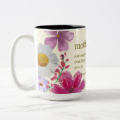Tasse 2 Couleurs Définitions émouvantes d'une mère - Floral à deux  (Gauche)