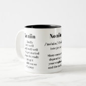 Tasse 2 Couleurs Définitions finlandaises "No niin" (Devant gauche)