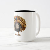Tasse 2 Couleurs déguisement de dinde (Devant droit)