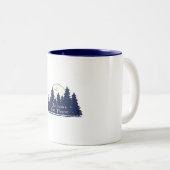 Tasse 2 Couleurs Dehors, arrivez là bleu (Devant droit)
