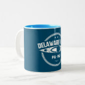 Tasse 2 Couleurs Delaware River Kayak (Devant gauche)